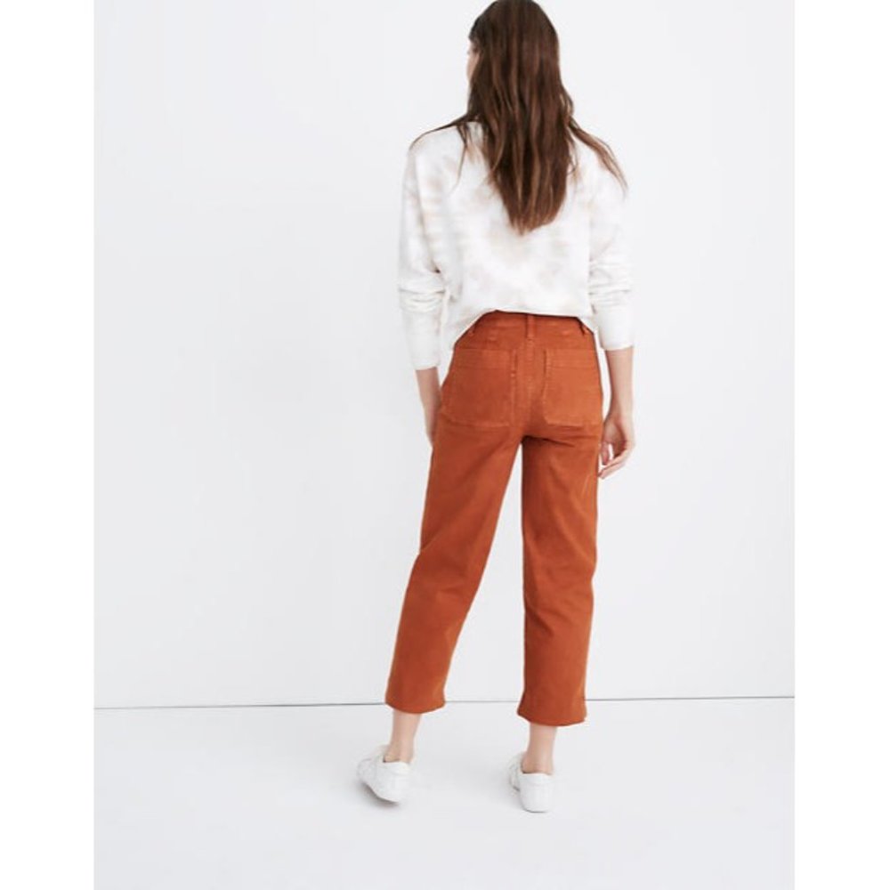 Madewell Slim Emmett Wide-Leg Crop Pants Size 32 - Picture 2 of 7